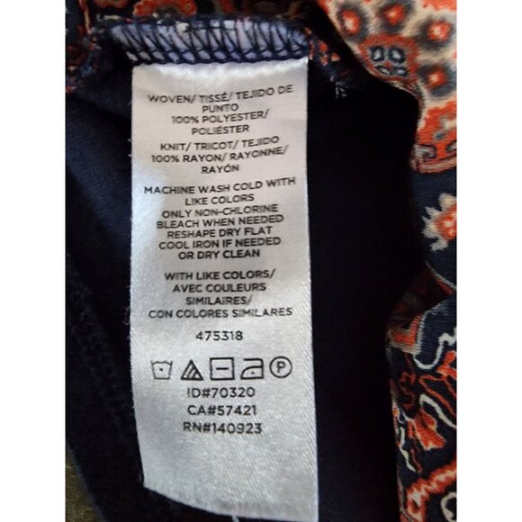 Loft Outlet Blouse Womens size MP Floral Print 3/4 Bell Sleeve Top Boho - Picture 9 of 9